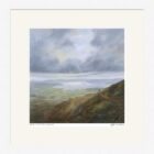 Lake District art framed print Break in the Clouds Windermere by Jeff Sudders in a white frame.