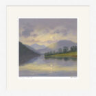 Lake District art framed print Evening at Buttermere by Jeff Sudders in a white frame.