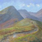 Print by Lake District artist Jeff Sudders. Footpath to Catbells - An iconic view of the ascent to Catbells near Keswick and overlooking Derwentwater.