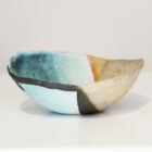 Bowl by Kirsti Hannah Brown. Stoneware fired pinched textured clay, based on the earth and sky.