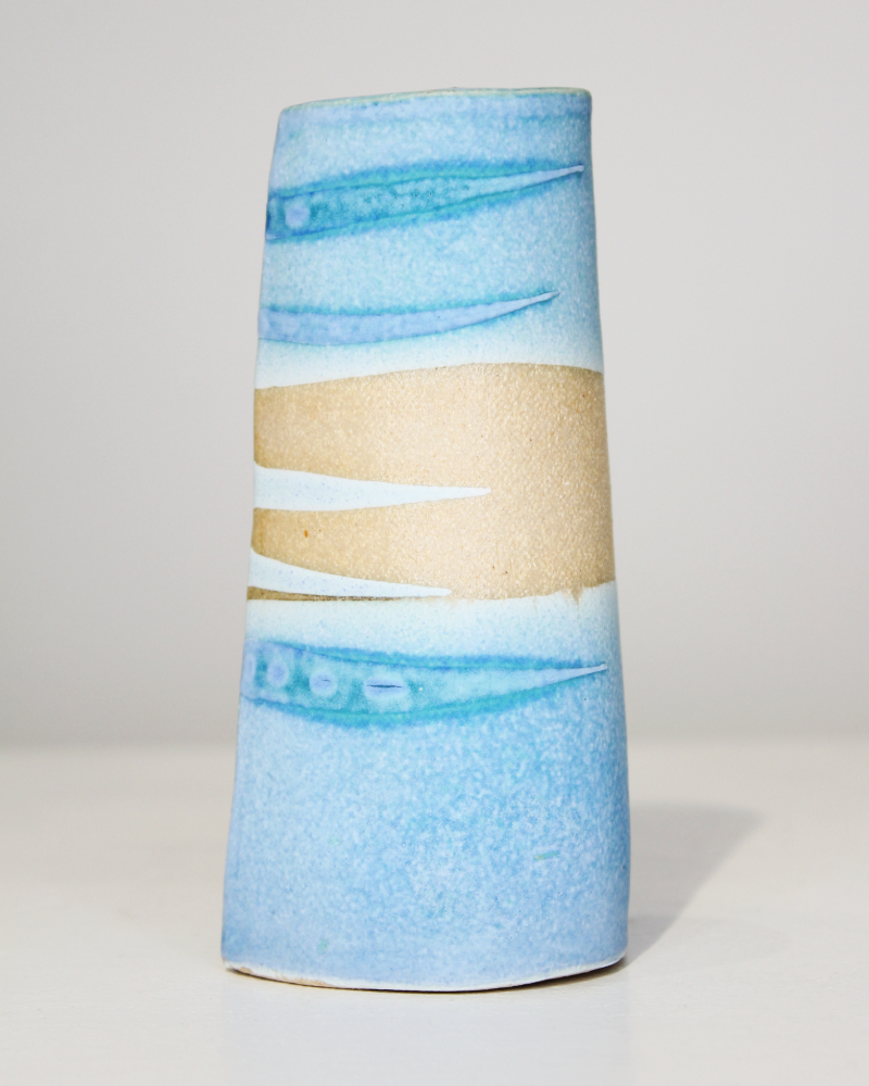 Kirsti Hannah Brown Small Vase Seascape Small Vase with turquoise glaze gives a feel of being by the sea. Stoneware handmade by Kirsti Hannah Brown