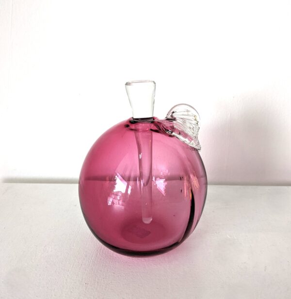 Blown glass scent bottle handmade in Britain by Loco Glass Studio.