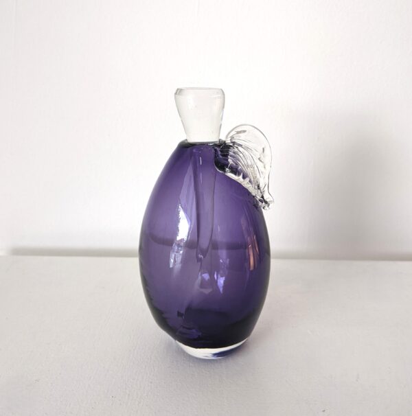 Blown glass scent bottle handmade in Britain by Loco Glass Studio.