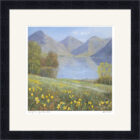 Lake District Art framed print Springtime by Wastwater by Jeff Sudders. Looking towards Wasdale Head, Great Gable, Kirkfell and Scafell.