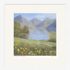 Lake District Art framed print Springtime by Wastwater by Jeff Sudders. Looking towards Wasdale Head with Great Gable, Kirkfell and Scafell.