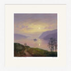 Lake District Art framed print The Happy Wanderers Ullswater by Jeff Sudders in a white frame.