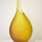 Handmade glass large Pod Vase in Gold Topaz