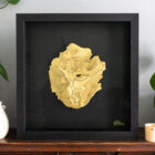 laser cut polished handmade craft brass aerial artwork of helvellyn striding edge red tarn in cumbria framed 3D art lake district art contour map collection holly Clifford