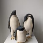 Handmade in Britain clay penguins from crafter Louise O'Connor.