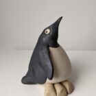 Handmade in Britain clay penguins from crafter Louise O'Connor.