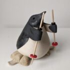Handmade in Britain clay penguins from crafter Louise O'Connor.