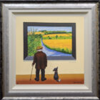 A Country Walk Limited Edition Giclée Print on Canvas by Chris Chapman in the style of David Knocknee aka David Hockney