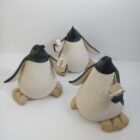 Handmade in Britain clay penguins from crafter Louise O'Connor.