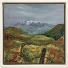 Lake District art by Cally Lawson. Snow on Saddleback Blencathra is an original acrylic painting looking across the fells to the popular mountain near Keswick.
