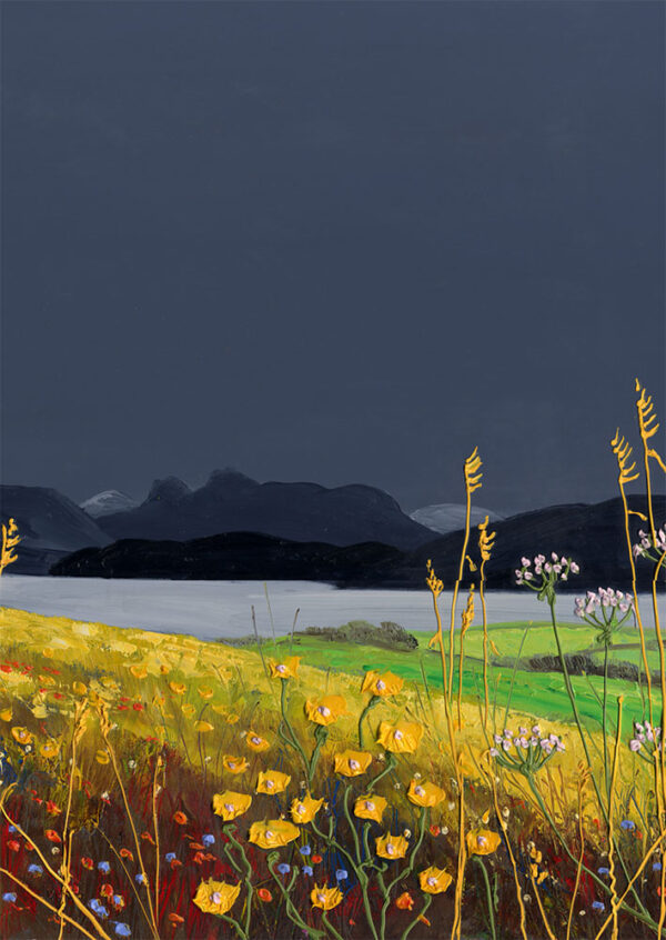 Lake District art framed print Autumn Fields by local artist Jeff Sudders.