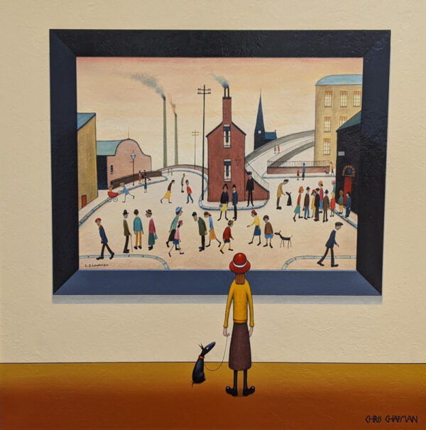 Original Acrylic Painting by Chris Chapman in the style of L.S. Lowry. 