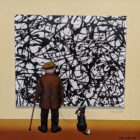 An original painting by Chris Chapman inspired by Jackson Pollock