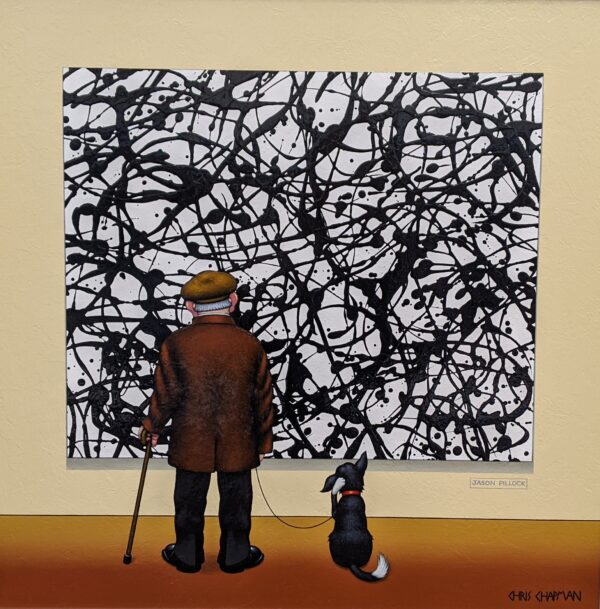An original painting by Chris Chapman inspired by Jackson Pollock