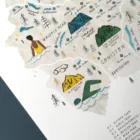 Swim the lakes map checklist by Oldfield design co created in Cumbria.