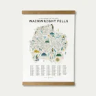 Wainwright Fells map checklist by Oldfield design co created in Cumbria.