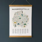 Wainwright Fells map checklist by Oldfield design co created in Cumbria.