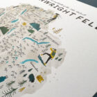 Wainwright Fells map checklist by Oldfield design co created in Cumbria.