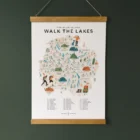 Walk the lakes map checklist by Oldfield design co created in Cumbria.
