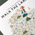Walk the lakes map checklist by Oldfield design co created in Cumbria.