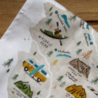 Paddle the lakes tea towel by Oldfield design co created in Cumbria.