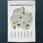 Wainwright Fells tea towel by Oldfield design co created in Cumbria.
