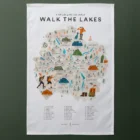 walk the lakes tea towel by Oldfield design co created in Cumbria.