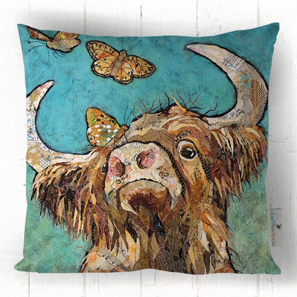 Handmade cushion by artist Dawn Maciocia