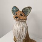 Ceramic Fox sculpture handmade by Gin Durham