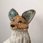Ceramic Fox sculpture handmade by Gin Durham