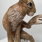 Ceramic Hare sculpture handmade by Gin Durham