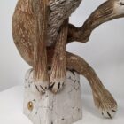 Ceramic Hare sculpture handmade by Gin Durham