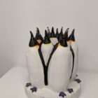 Ceramic Penguin sculpture handmade by Gin Durham