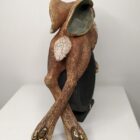Ceramic Hare sculpture handmade by Gin Durham
