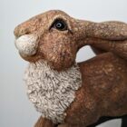 Ceramic Hare sculpture handmade by Gin Durham