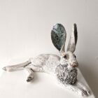 Ceramic Hare sculpture handmade by Gin Durham