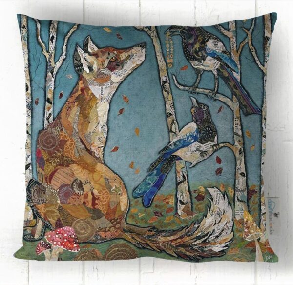 Handmade cushion by artist Dawn Maciocia