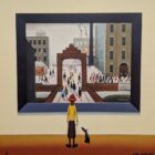 Limited Edition Giclée Print on Canvas by Chris Chapman in the style of L.S. Lowryish The Workers
