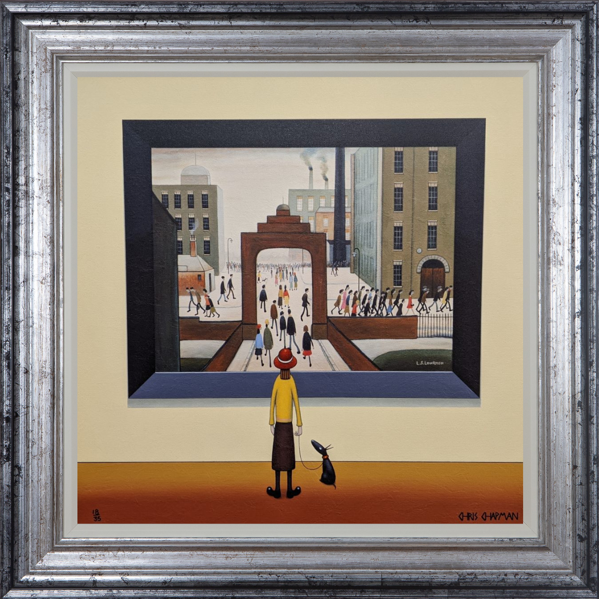Limited Edition Giclée Print on Canvas by Chris Chapman in the style of L.S. Lowryish The Workers