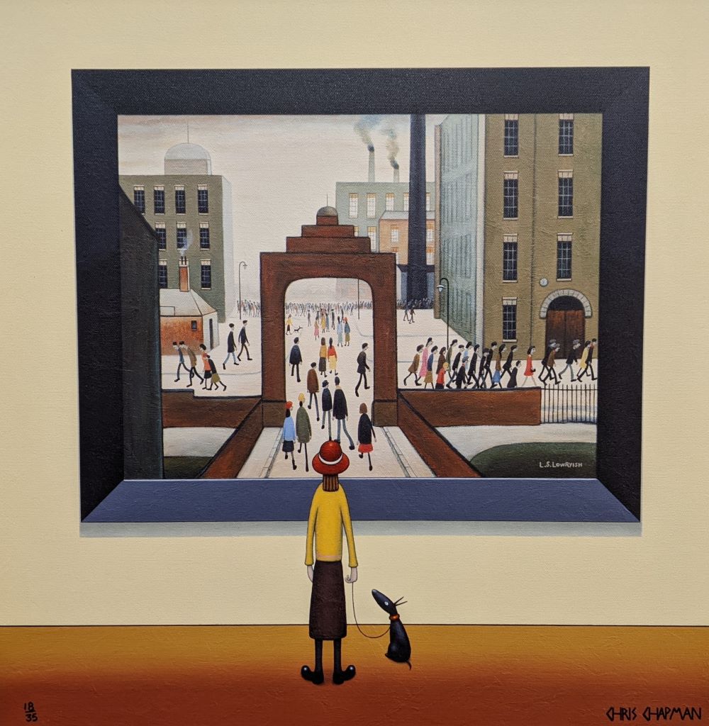 The Workers by Chris Chapman Limited Edition Giclée Print on Canvas by Chris Chapman in the style of L.S. Lowryish The Workers