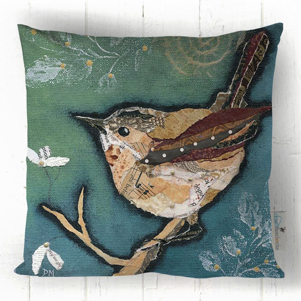 Handmade cushion by artist Dawn Maciocia