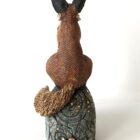 Ceramic Fox sculpture handmade by Gin Durham