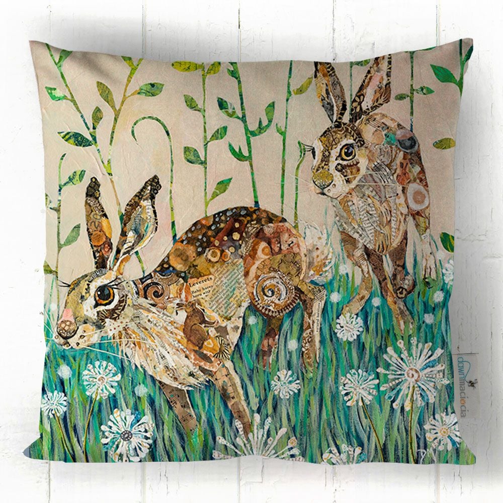 Handmade cushion by artist Dawn Maciocia