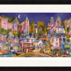 lake district art 3D model painting by irish artist keith drury featuring dozens of well known landmarks like Bridge House Wordsworth Moot Hall and Wray Castle in a vibrant colourful display