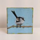 An original acrylic painting on wooden tile by Steve Ferguson.
