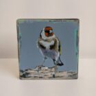 An original acrylic painting on wooden tile by Steve Ferguson.